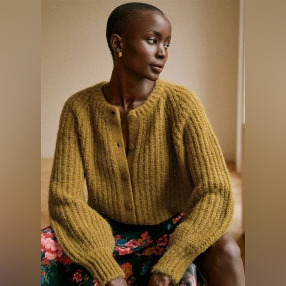 Sezane Emile Cardigan Size M | olive